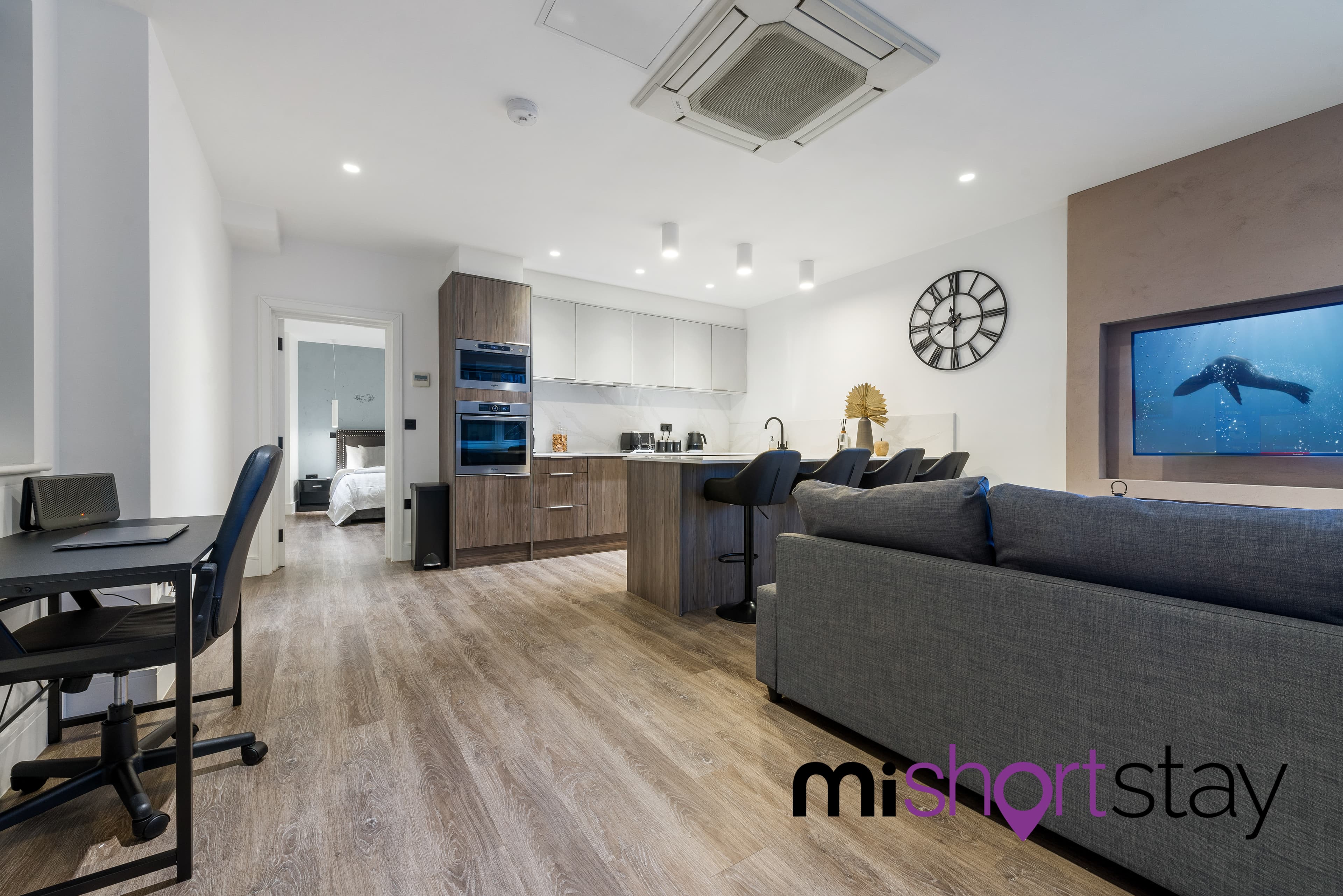 Open-plan living and kitchen
